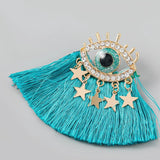 Vintage Evil Star Tassel Earrings for Women