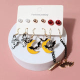 Halloween Drop Earrings Skull Pumpkin Alloy Gothic