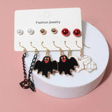 Halloween Drop Earrings Skull Pumpkin Alloy Gothic
