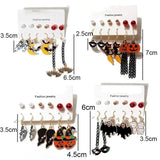Halloween Drop Earrings Skull Pumpkin Alloy Gothic