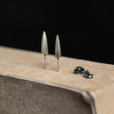 925 Silver Retro Dagger Stud Earring Street Punk Style Ear Pin