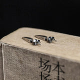 925 Silver Retro Dagger Stud Earring Street Punk Style Ear Pin