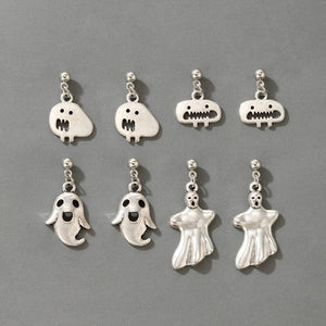 Halloween Ghost Pumpkin Earring Set Gothic Funny Bat Skull Party Jewelry