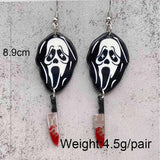 Halloween Cowboy Ghost Acrylic Earrings For Women