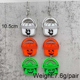 Halloween Cowboy Ghost Acrylic Earrings For Women