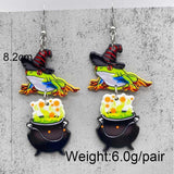 Halloween Cowboy Ghost Acrylic Earrings For Women