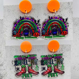 Halloween Cowboy Ghost Acrylic Earrings For Women