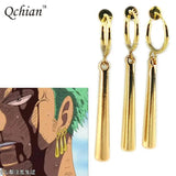 Anime Roronoa Zoro Cosplay Golden Earrings Unisex Props