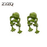 Punk Metal Frog Stud Earrings Gothic Animal Earrings Halloween Gift