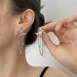 Vintage Goth Heart Drop Earrings Grunge Punk Y2k Fairy Jewelry