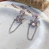 Vintage Goth Heart Drop Earrings Grunge Punk Y2k Fairy Jewelry