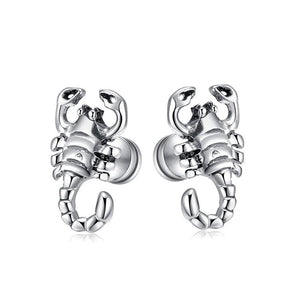 Halloween Punk Scorpion Men Stud Earrings Stainless Steel