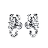Halloween Punk Scorpion Men Stud Earrings Stainless Steel
