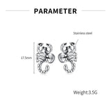 Halloween Punk Scorpion Men Stud Earrings Stainless Steel