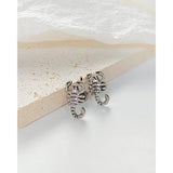 Halloween Punk Scorpion Men Stud Earrings Stainless Steel