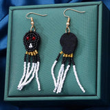 Halloween Pumpkin Witch Hat Dangle Earrings