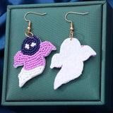 Halloween Pumpkin Witch Hat Dangle Earrings