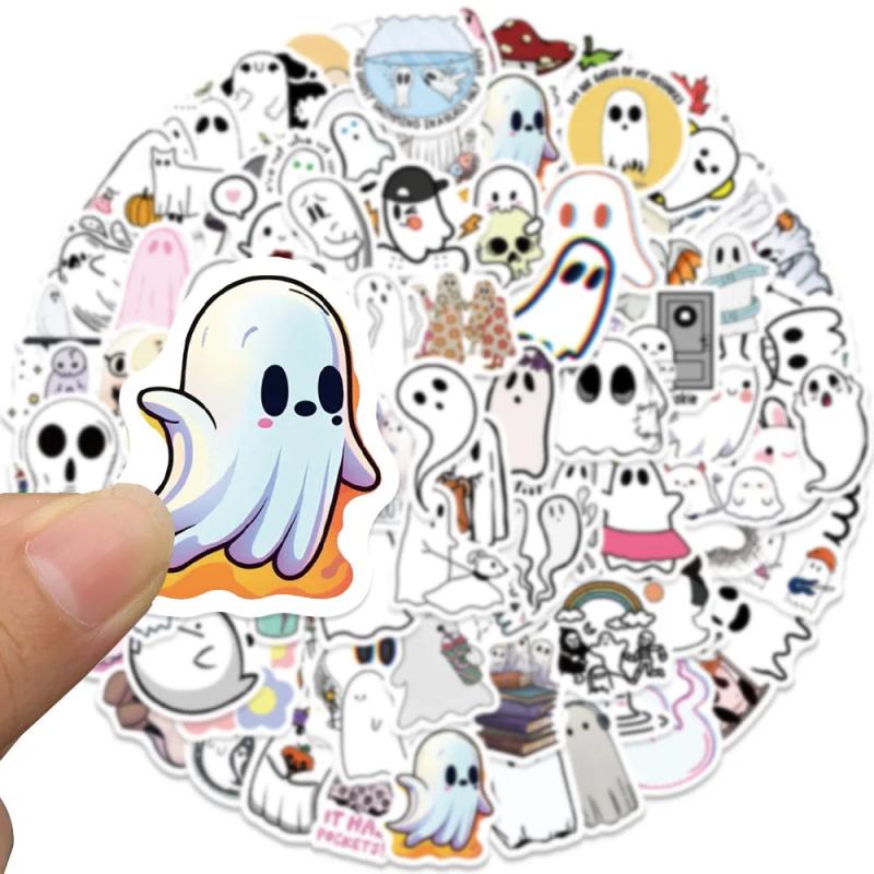 100pcs Halloween Ghost Mini Stickers Scrapbook Notebook DIY School Supplies