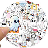 100pcs Halloween Ghost Mini Stickers Scrapbook Notebook DIY School Supplies