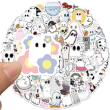 100pcs Halloween Ghost Mini Stickers Scrapbook Notebook DIY School Supplies