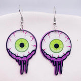 Halloween Acrylic Earrings Creative Eye Beads Skull bloody Clown Dangle Earrings