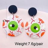Halloween Acrylic Earrings Creative Eye Beads Skull bloody Clown Dangle Earrings