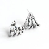 Retro Skeleton Hand Bone Earrings Punk Gothic Dark Men's and Women's