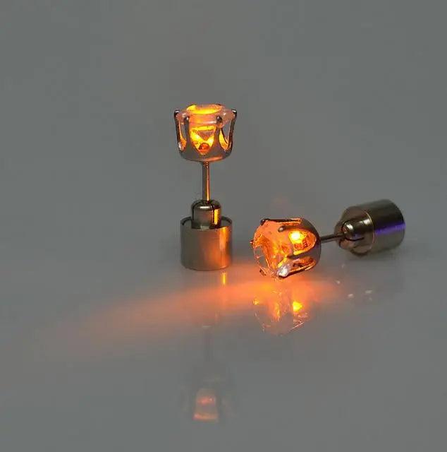 LED Light Christmas Gift Halloween Party Night Studs Earring