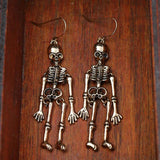Skull Skeleton Drop Earrings Dark Punk Ear Jewelry
