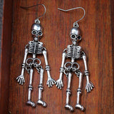 Skull Skeleton Drop Earrings Dark Punk Ear Jewelry