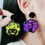 Halloween Haunted House Cat Earrings
