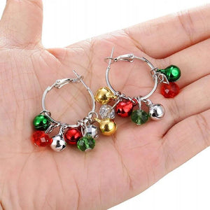Colorful Bells Earrings for Women Girls Dangle Ear Hook Party Hoop Earrings