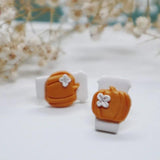 Pumpkin Earrings Thanksgiving Halloween Clay Pendant Holiday Jewelry