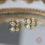 925 Silver Zircon Earring for Women Classic Style Anniversary Gift
