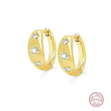 925 Silver Zircon Earring for Women Classic Style Anniversary Gift