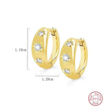 925 Silver Zircon Earring for Women Classic Style Anniversary Gift
