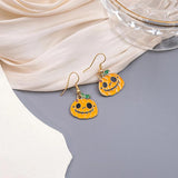 Halloween Pumpkin Charm Earring Cartoon Skull Hook Ghost Piercing Women Jewelry
