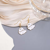 Halloween Pumpkin Charm Earring Cartoon Skull Hook Ghost Piercing Women Jewelry