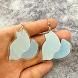 Funny Cat Acrylic Earrings for Women Witchcraft Gothic Halloween