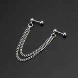 F19D Double-layer Ear Bone Chain Cartilage Hoop Earrings