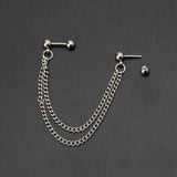 F19D Double-layer Ear Bone Chain Cartilage Hoop Earrings