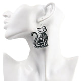 Halloween Asymmetric Skull Earrings Funny Animal Drop Earring