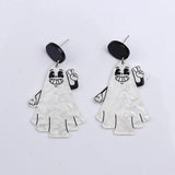 Acrylic Halloween Earrings Skeleton Magic Stick Ghost Pumpkin