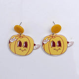 Acrylic Halloween Earrings Skeleton Magic Stick Ghost Pumpkin