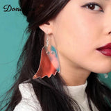 Halloween Acrylic Ghost Drop Earrings Laser Dangle Nightclub Jewelry