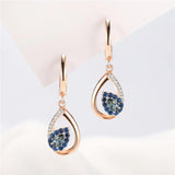925 Sterling Silver Topaz Earrings Drop Rose Plated Halloween Fine Jewelry