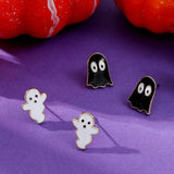 2 Pairs Cartoon Halloween & Ghost Earrings Set