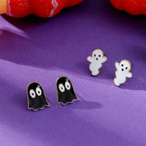 2 Pairs Cartoon Halloween & Ghost Earrings Set