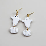 Halloween Pumpkin Earrings Polymer Clay Dangle