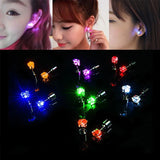 LED Light Bling Studs Earrings Christmas Gift Halloween Party Night Jewelry
